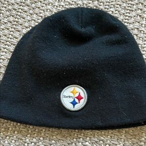 Steelers Black Beanie Hat